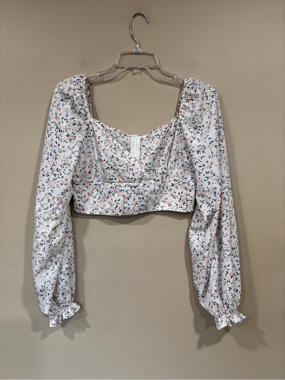Shein Women’s Top Blouse Floral Cropped Size S